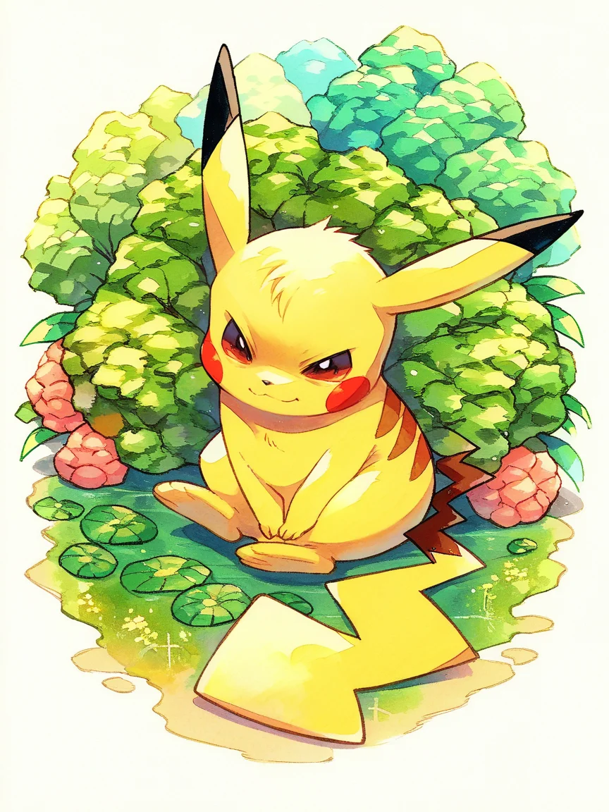 score_9, score_8_up, score_7_up, score_6_up, score_5_up, <lora:ohr_cnXLP:1> ohr_cn, solo, traditional media, watercolor (medium), no humans, pokemon \(creature\), pikachu,