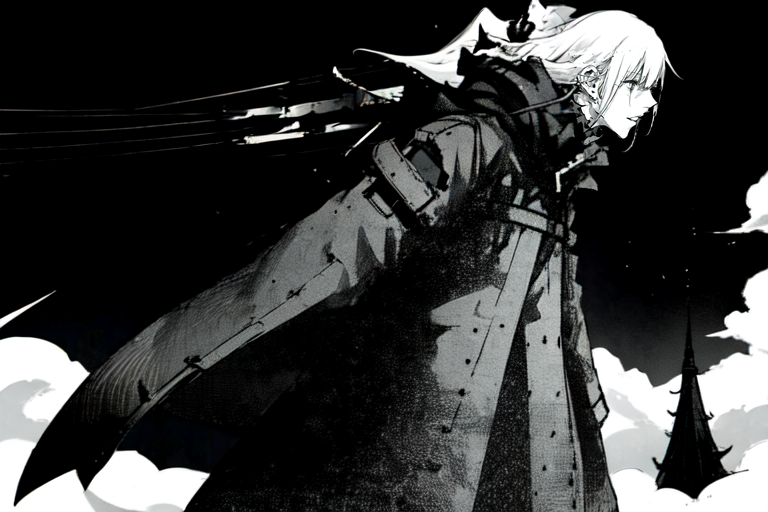 highly insanely detailed, masterpiece, top quality, best quality, highres, 4k, 8k, RAW photo, (very aesthetic, beautiful and aesthetic),  
tsutomu nihei,nihei_tsutomu,blame!,blame gakuen!,abara,TNstyle,sidonia_no_kishi,drainpipe,dome,concrete walls,metal walls,clouds,mist,foggy,smoke,fog,cables,tubes,industrial pipes,dark sky,black sky,bridge,buildings,toha heavy industries,machinery,star \(sky\),starry sky,lantern,tentacles,ventilation fan,ventilation shaft,bones,walkway, 
<lora:ABARA:1>, 
(1girl:1.3), 
solo focus, 
(pure white background,transparent background:1.2),âââ