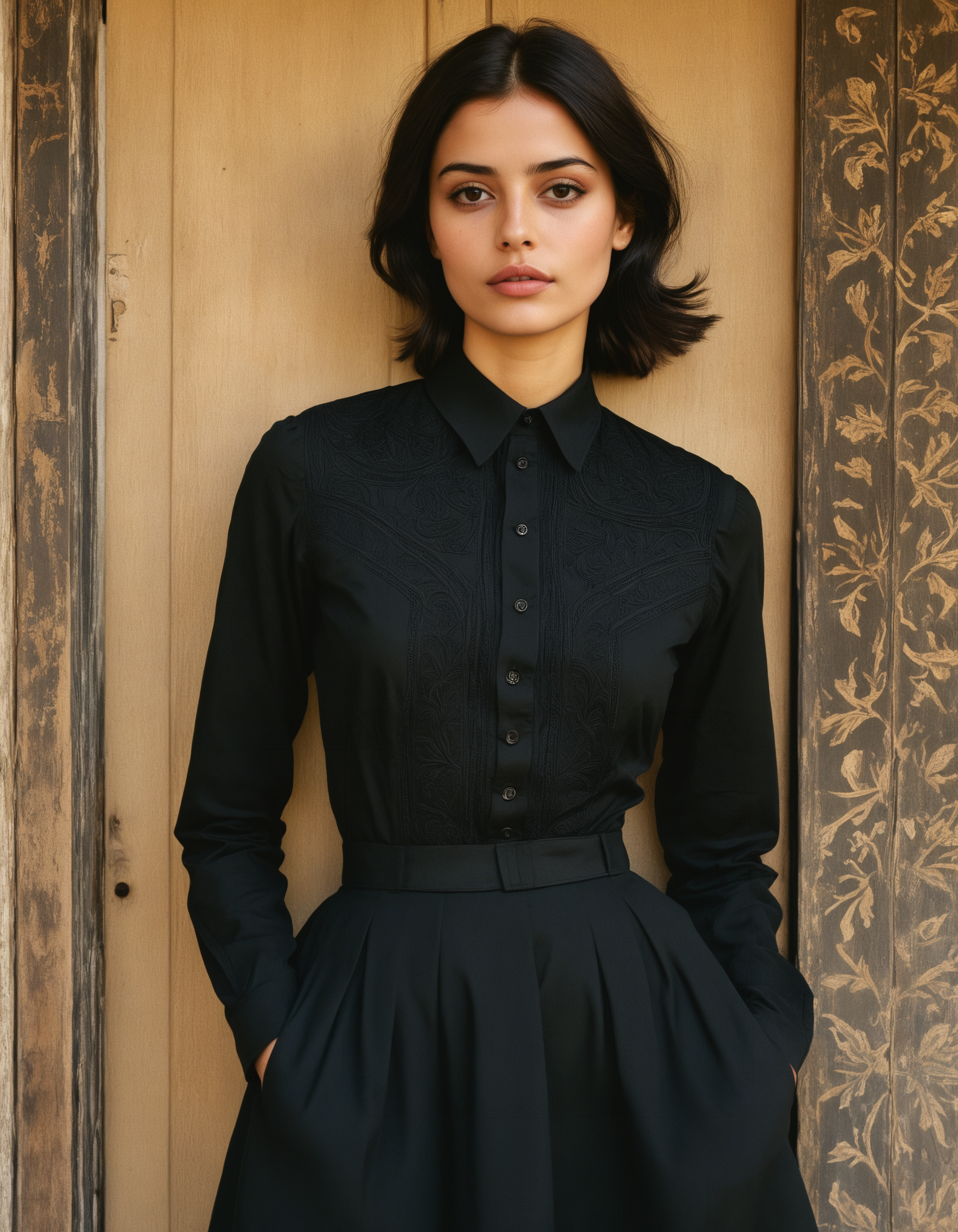 every day, I dress all black, girlfriend, by  Soraya Taher Zaman and walker evans,  (intricate details, masterpiece, best quality:1.4),

<lora:add-detail-xl:0.5> <lora:xl_more_art-full_v1:0.5>