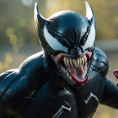 cinematic film still of <lora:Symbiote Style v2:1> Symbiote Style
<lora:comic book magazine:1>
a wolverine is running with his claws out comic book magazine style, shallow depth of field, vignette, highly detailed, high budget, bokeh, cinemascope, moody, epic, gorgeous, film grain, grainy