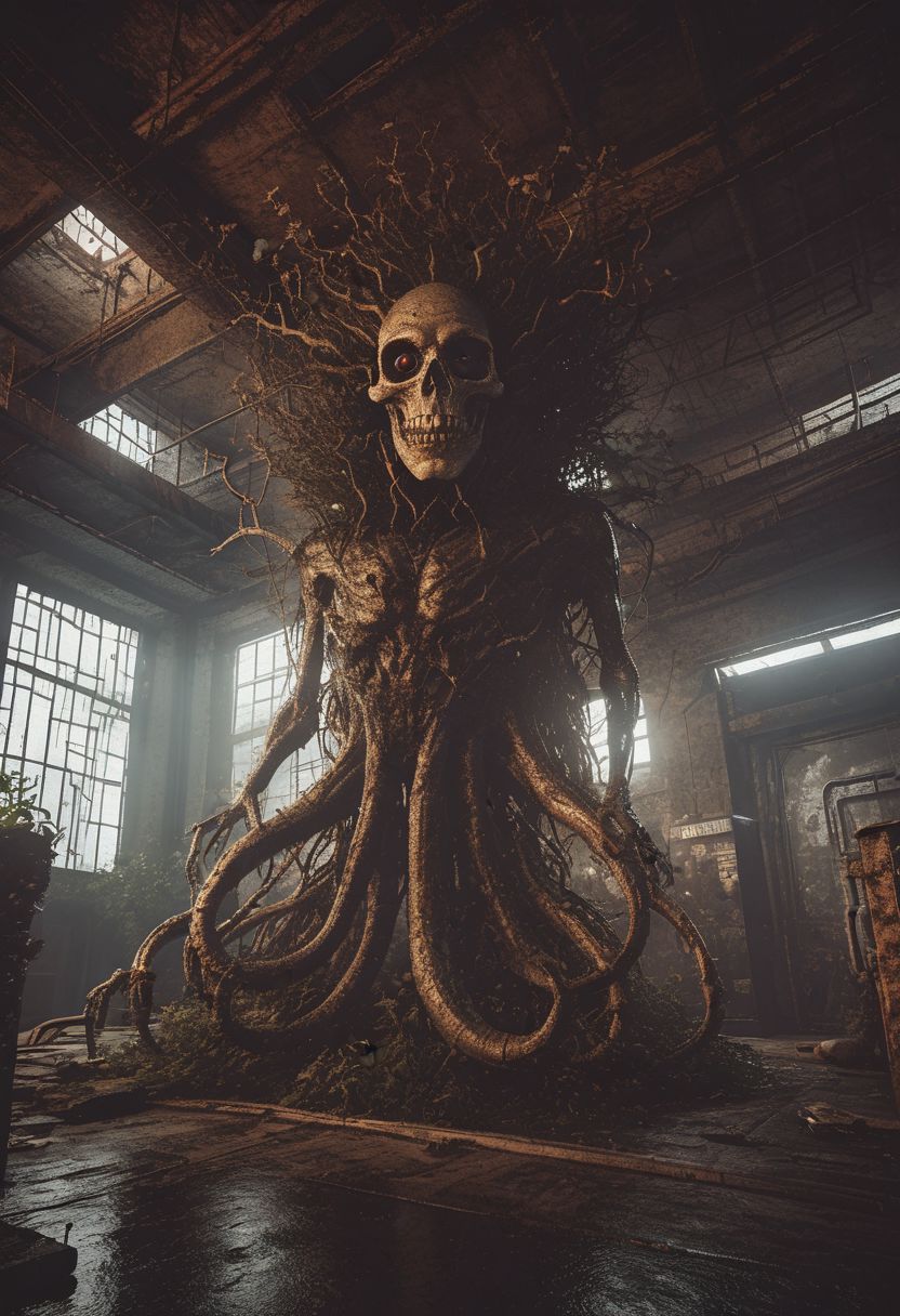(horror Life form, body snatcher, multiple mouthed creature of darkness, and somehow there's an angelic face:1.4), (Life in an incubator, plants growing alongside human flesh, ants in hair, dirt bed), long-shot, far-off, very-person octane, 8k, 8mm depth of focus, (low perspective:1.6), high-end scattering colors. 8k, Cinematic Render, (Professional Face:1.1) Fantastical mood, Unreal engines inside a frame after with many dead  blood on them, With, photoshop in order for artstation, cinematic and Cinema, Dark kimura artstyle on render hyper-out characters on floors UHD lifelike, 4k hyperdetailed, octane cinema4k render and skin frame cyberpunk, hypermaximalist, directed by Reilerealistic 8k render photorealistic level quality perfect resolution, 8k texture, volumetric hazy dark fantasy digital composition art, cinema National Geo coherency, CGSociety   sharp focus ambient, post processing Wires glitchcore texture, intricate
<lora:MercuryXL:0.3> <lora:DrippingXL:0.3>