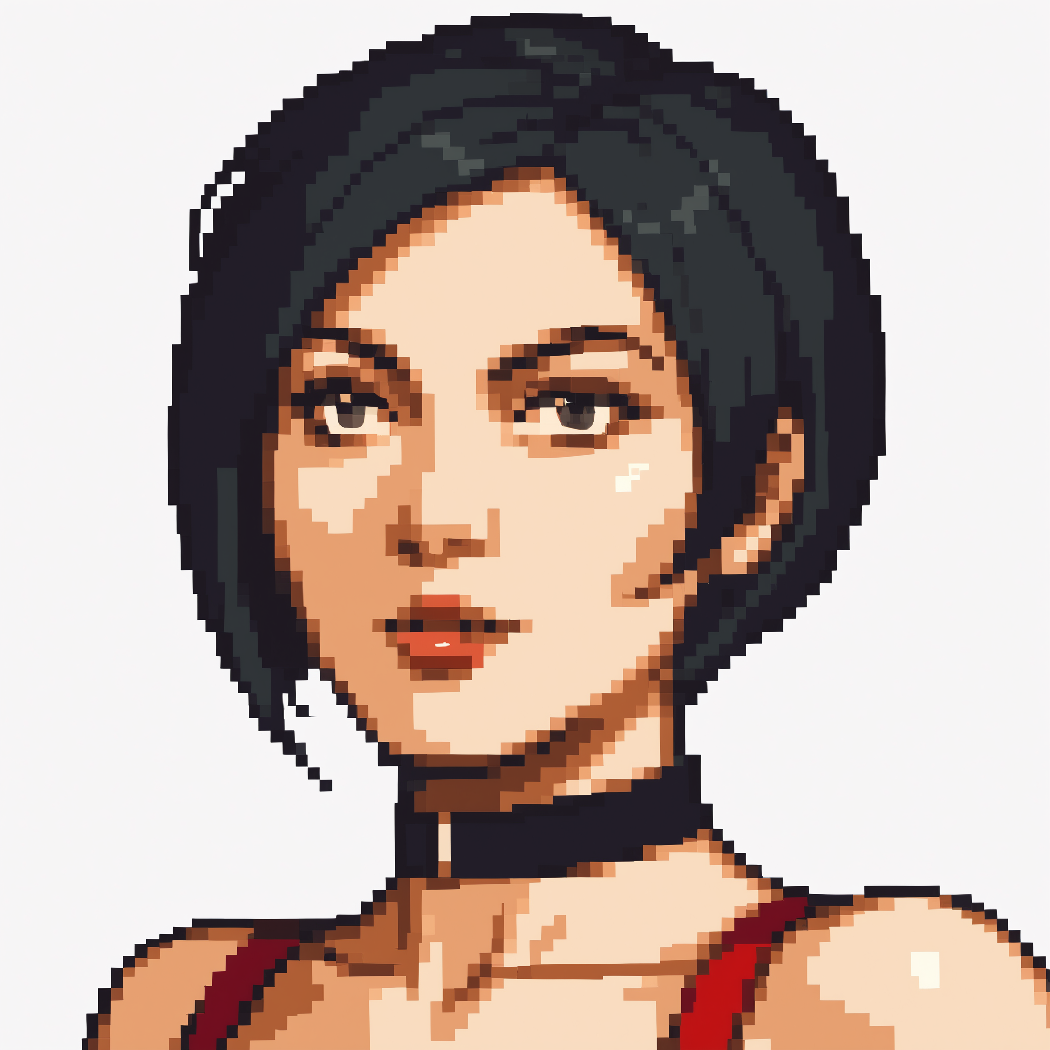score_9, score_8_up, score_7_up, score_6_up, score_5_up, score_4_up, Ada Wong, fegbaportraits, portrait, white background,