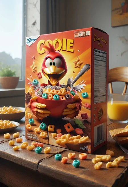 score_9, score_8_up, score_7_up, BREAK
 c3r34lbox, food, 1girl, solo, Kazooie