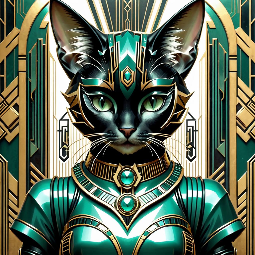masterpiece,high resolution,
 ,<lora:art_deco-v4-xl-8:0.8>,
,art deco,artdeco_v4,
3d,poster,cat,cyberpunk