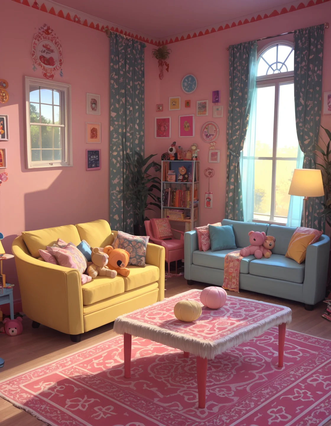 score_9, score_8_up, score_7_up,
m4x1m4l, indoors, no humans, window, chair, stuffed toy, table, stuffed animal, curtains, couch, scenery, lamp, carpet, rug
<lora:maximalism-m4x1m4l-indoors-Pony-v1:1.0>