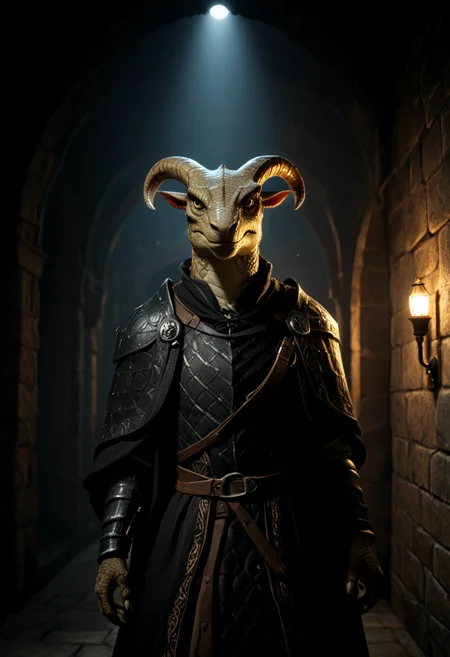 score_9,score_8_up,score_7_up, D&D, fantasy, medieval,
1dragonborn, solo, slender, frail, goat looking, tragic, Dragonborn, furry dragon, bald,
dynamic angle, looking at viewer. backlit, spotlight. night time.