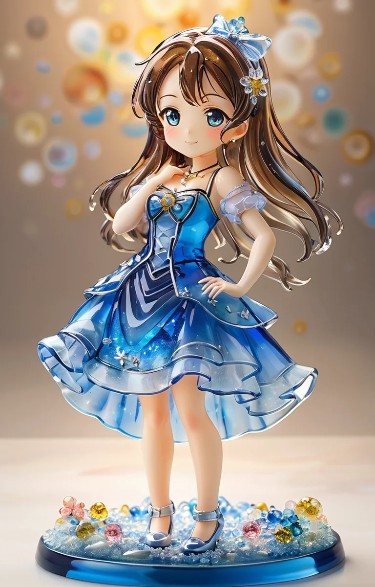 masterpiece,best quality,<lora:tbh372-sdxl:0.6>,illustration,style of Fused glass portrait of idolmaster cinderella girls,