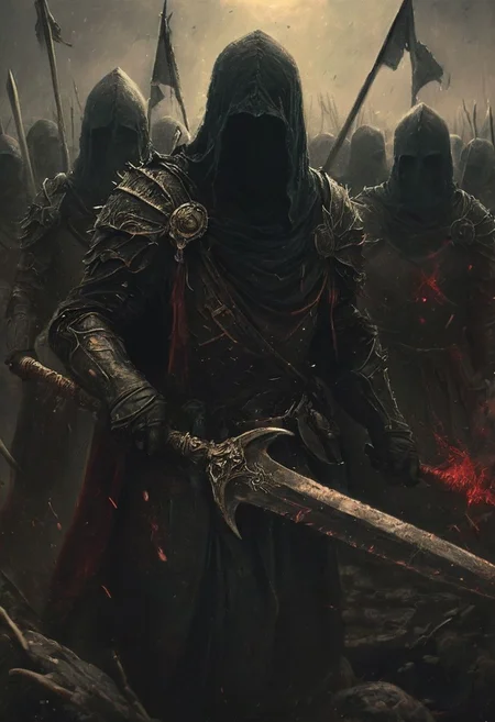 Completely Helm's fall absolutely nothing, pure black, detailed, but the Lord of the Rings of life are rising, FastNegativeV2, ral-dissolve,(James Ensor,Unica Zurn,Zdzislaw Beksinki:1.3), Skeletons,Weeping statues, Paranormal,Apparition, (Metallics:1.1), (Shape:1.1), (Monotyping:1.1), (Strobe light:1.3), Stone, Rhombus, ultra detailed, intricate, oil on canvas, dry brush, (surrealism:1.1), (disturbing:1.2) <lora:khorne:0.7> <lora:methurlant:0.5>
The king's guards fell like wheat before the scythe, their cries of alarm silenced by the swift and merciless blades of the assassin knights. In the heart of the fortress, they confronted the tyrant king himself, a figure wreathed in shadows and crowned with a crown of thorns.
A fierce battle ensued, the clash of steel and the crackle of dark magic filling the air with a palpable sense of impending doom. Sirah's daggers danced like silver serpents, finding their mark with unerring accuracy, 
creating a hyperpunk scene with desaturated translucent DARK Red and beige details, colorful (polaroid:0.7) with vibrant colors, (vacations, high resolution:1.3), (small, selective focus, european film:1.2), (sexual advance:1.1), ,end of hopes ,silence, extremely detailed,dark,sad, easynegative, digital artwork by Beksinski, extremely detailed, dark, chiaroscuro, low-key,in the style of Kelly Slater ,style by Kelly Slater,closeup,digital artwork by Beksinski, style of Kelly Slate