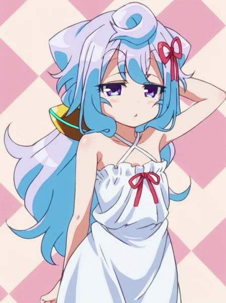 detailed background, shiny skin, posing,
<lora:sango.pony:1.0>,
sango, eee ,ribbon,
wide hips,