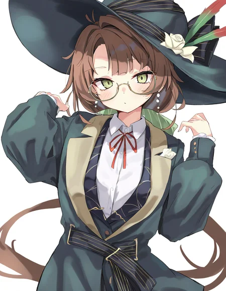 kakania,1girl,solo,looking at viewer,(alternate costume:1.3),simple background,white background,cowboy shot,<lora:kakania-000006:1>,, masterpiece, best quality, very aesthetic, absurdres,newest, incredibly absurdres,, toshizou \(0714\)