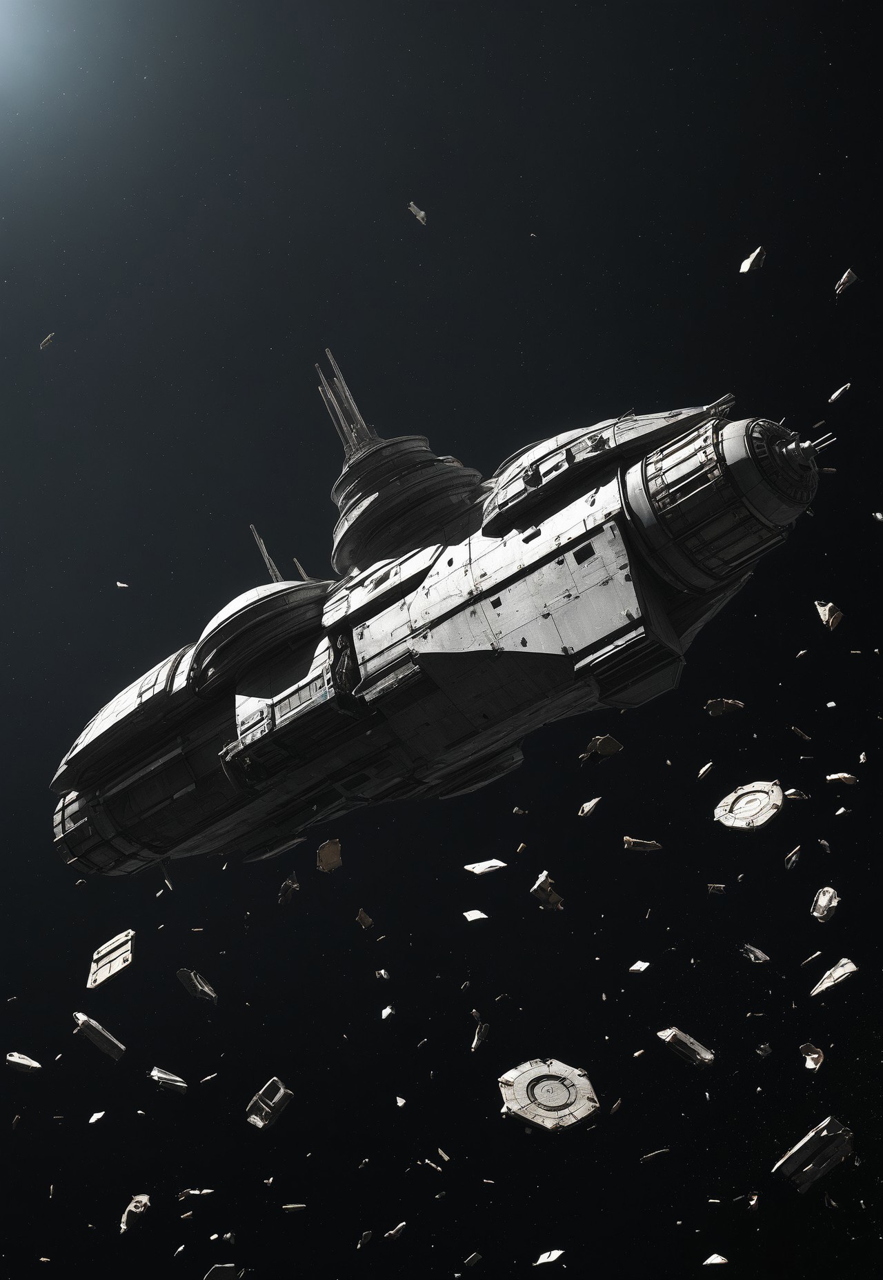 SPCDEB, spaceship, flying, debris
