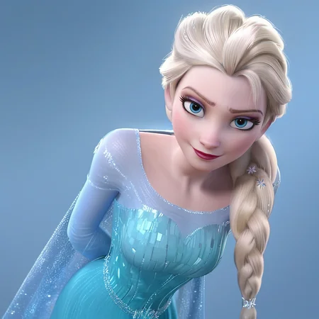 score_9, score_8_up, score_7_up, score_6_up, score_5_up, score_4_up, realistic, <lora:Elsa_Frozen:0.8>, elsa33, 1girl, long hair, blue eyes, blonde hair, dress, cape, makeup, single braid, hair over shoulder, eyelashes, BREAK arms behind back, leaning forward, light smile, bent over,