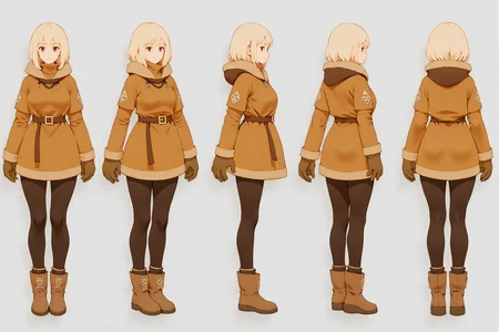 F1 CharTurn, Multi-view, Turnaround, Model Sheet, Character design