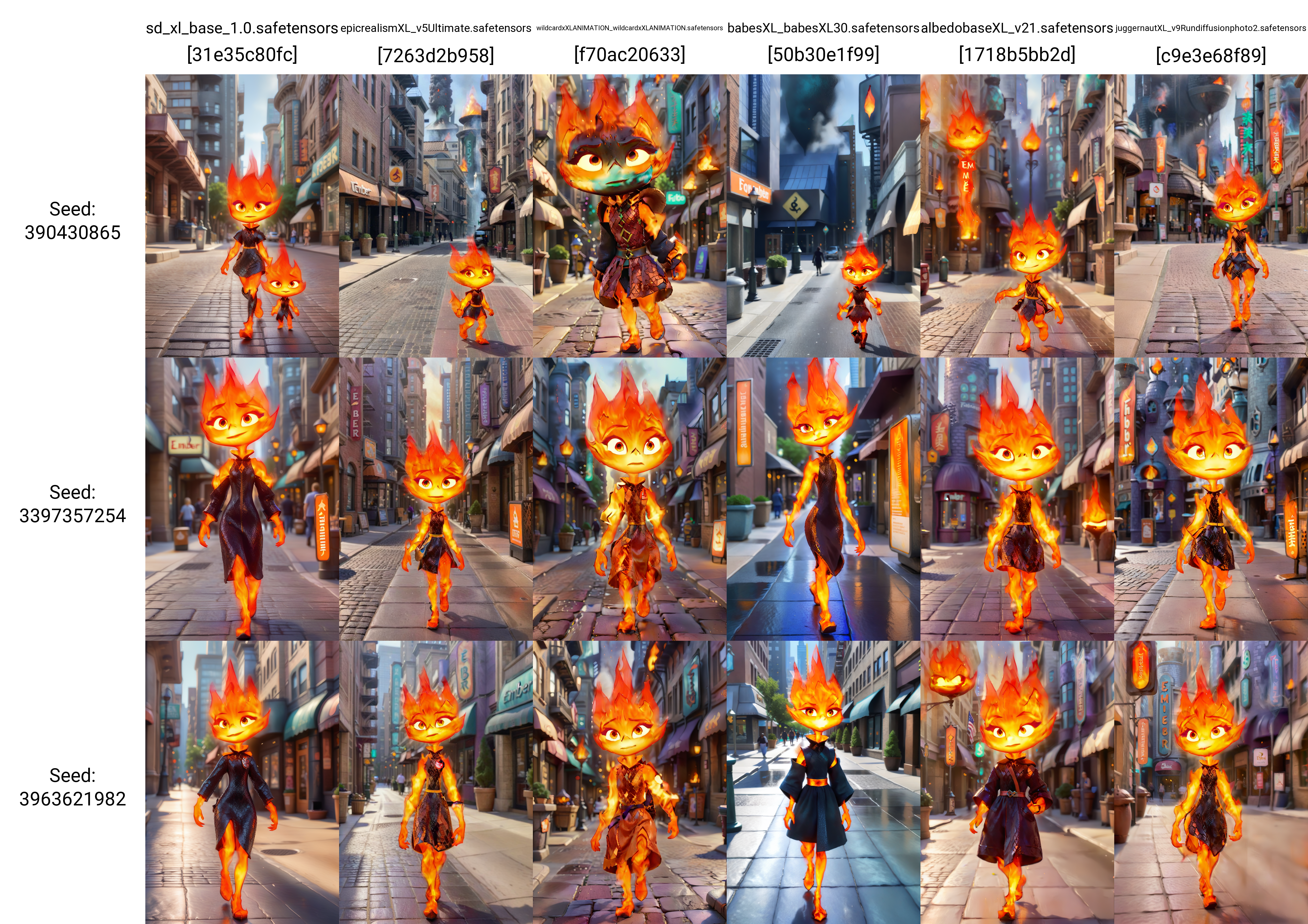 a picture of Ember walking through the city  <lora:Ember:1>