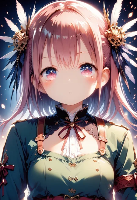 score_9, score_8_up, score_7_up, 1girl, FujisakaLP, high definition eyes, (masterpiece), (best quality), (ultra detailed),(illustration), Girl with blue-pink hair and peacock feathers, inspired by Nari Hiko-kun, CGSOCIETY, anime style. 8K, anime style 3D, popular on CGSTATION, 8K high quality detail art, Guvez style artwork, fantasy art style, realistic anime 3D style, anime inspiration, anime style mixed with Fujifilm