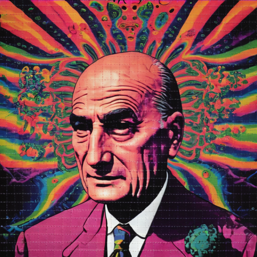 <lora:blttr:1>blttr albert hofmann vintage psychedelic