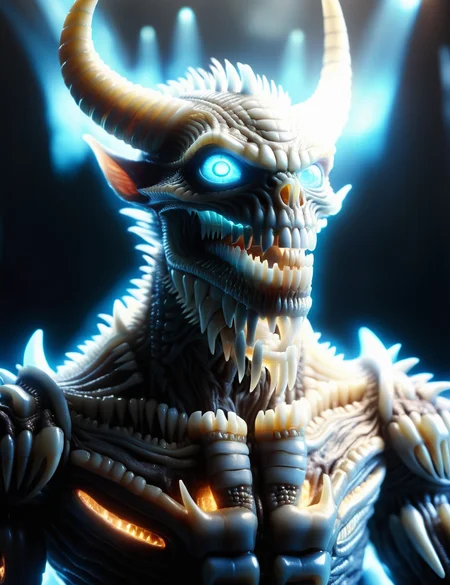 DonMT33thXL, male xeno'jiiva, holo-conference organizer,, infernal trident, <lora:DonMT33th:1> <lora:DonMT33thXL:1>