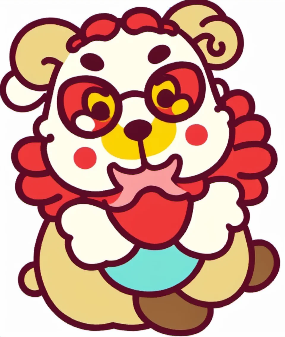 china chic emoticon, sheep, <lora:cic:0.7>