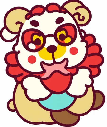 china chic emoticon, sheep, <lora:cic:0.7>