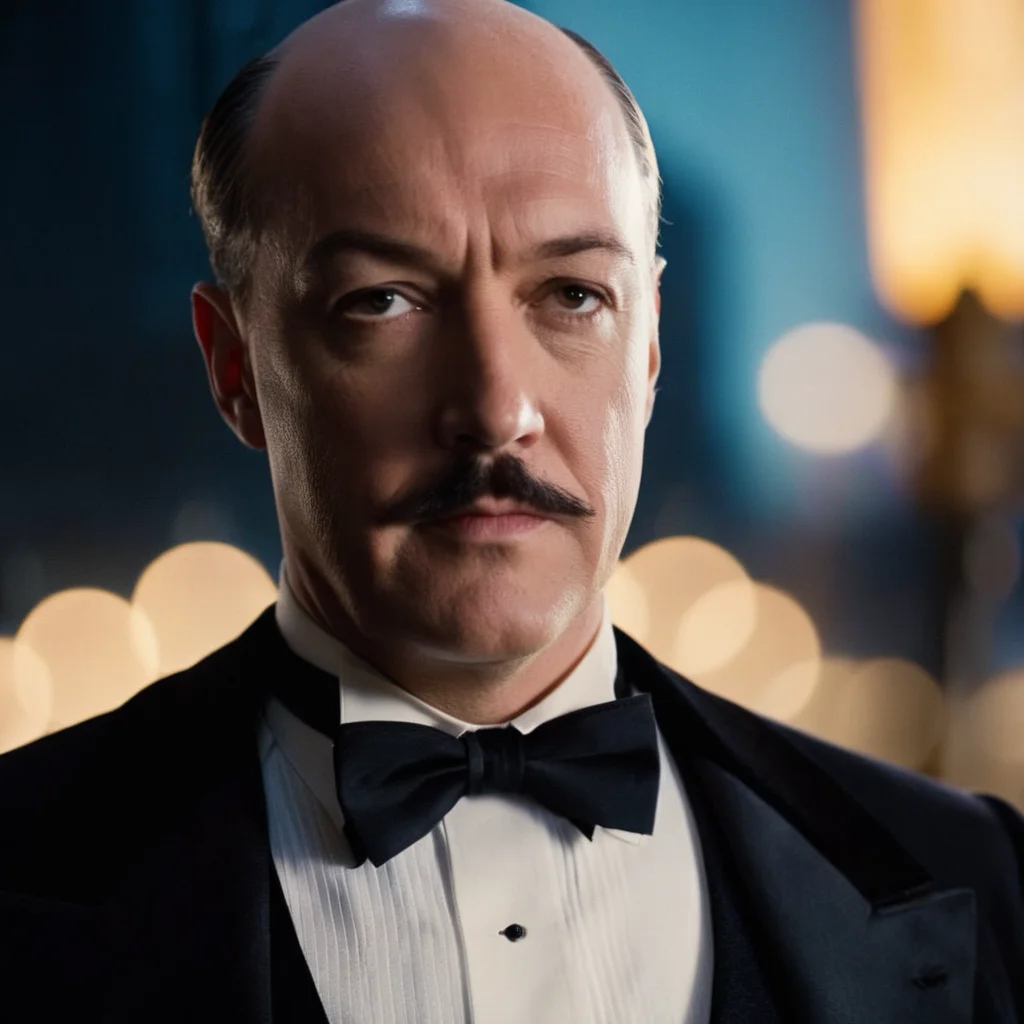 cinematic film still of <lora:Alfred Pennyworth:1.2>
Alfred Pennyworth a man in a tuxedo and bow tie In Gotham City, shallow depth of field, vignette, highly detailed, high budget, bokeh, cinemascope, moody, epic, gorgeous, film grain, grainy