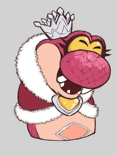 source_furry,
score_6.
score_7,
2d,
anime,
<1girl:1.5>,
<solo:1.5>,
<simple background:1.5>,
<white background:1.5>,
queen_hisstocrat, pink_snake, no humans, grey background, solo, crown, fangs, open mouth, closed eyes, simple background, pokemon (creature), fur trim, tongue, smile,
<lora:Queen_Hisstocrat-PonySDXL:1> queen_hisstocrat,
<lora:Pony_DetailV2.0:1>,