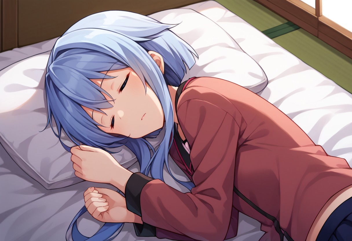 score_9, score_8, score_7, source_anime, yayoi (kancolle), sleeping