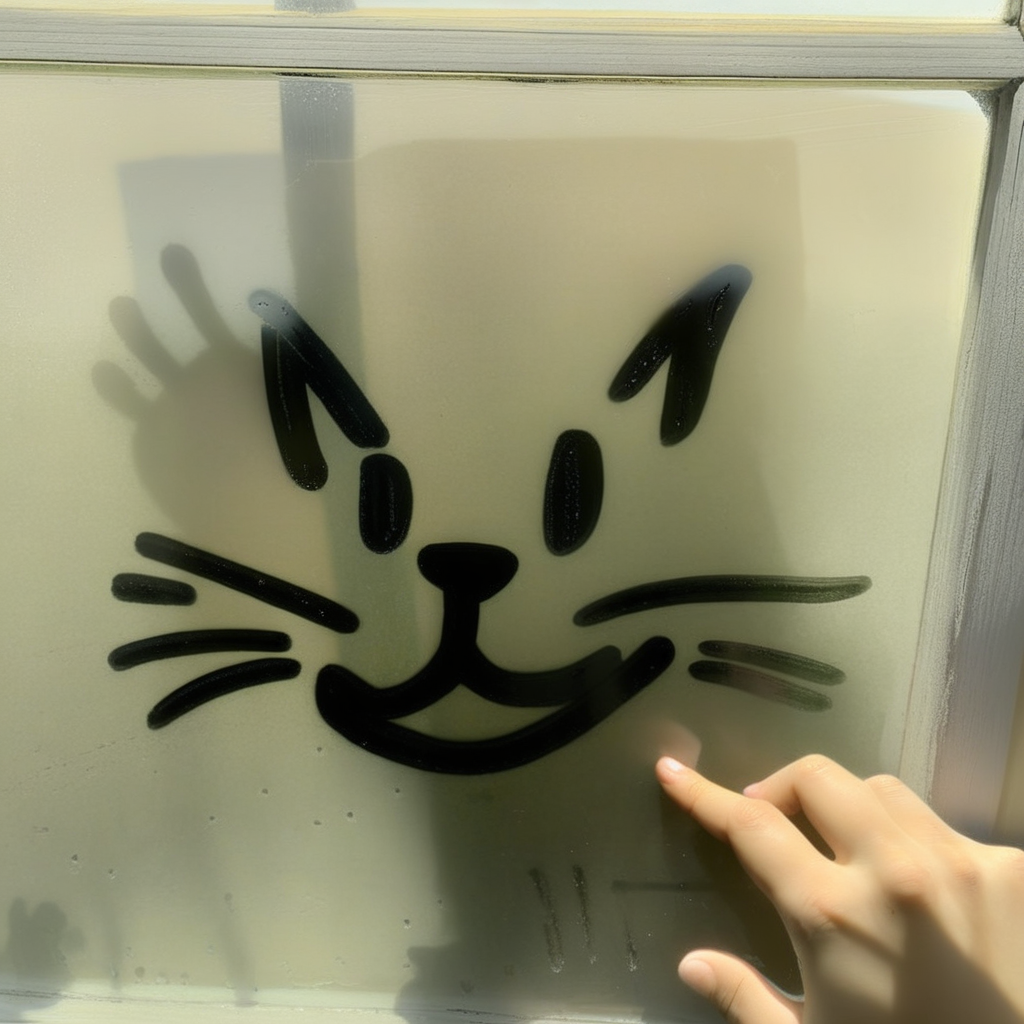 finart cat window drawing<lora:finart:1>