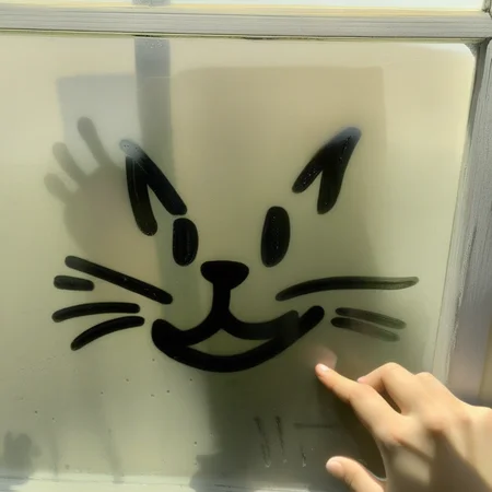 finart cat window drawing<lora:finart:1>