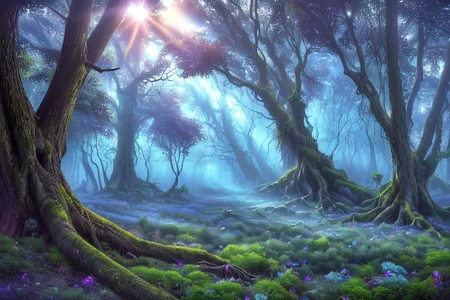 (masterpiece:1.2), (best quality,:1.2), 8k, HDR, ultra detailed, ((photorealistic)), professional light, cinematic lighting, fashion photography, ambient lighting, face lighting, OverallDetail, fhanddetail, ffacedetail, <lora:detail_slider_v4:4.>, a huge dead tree in a clearing in a magical forest, black leaves, spiderwebs, night, darkness, fog, moonlight through the trees, FanFo, <lora:FantasyForest-10:1>, epiCPhoto
