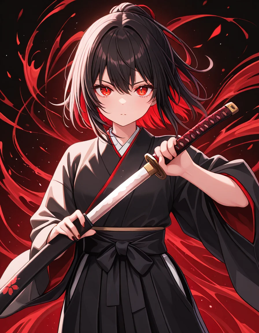 masterpiece, best quality, very aesthetic, absurdres, newest, general, 1girl, japanese clothes, holding katana