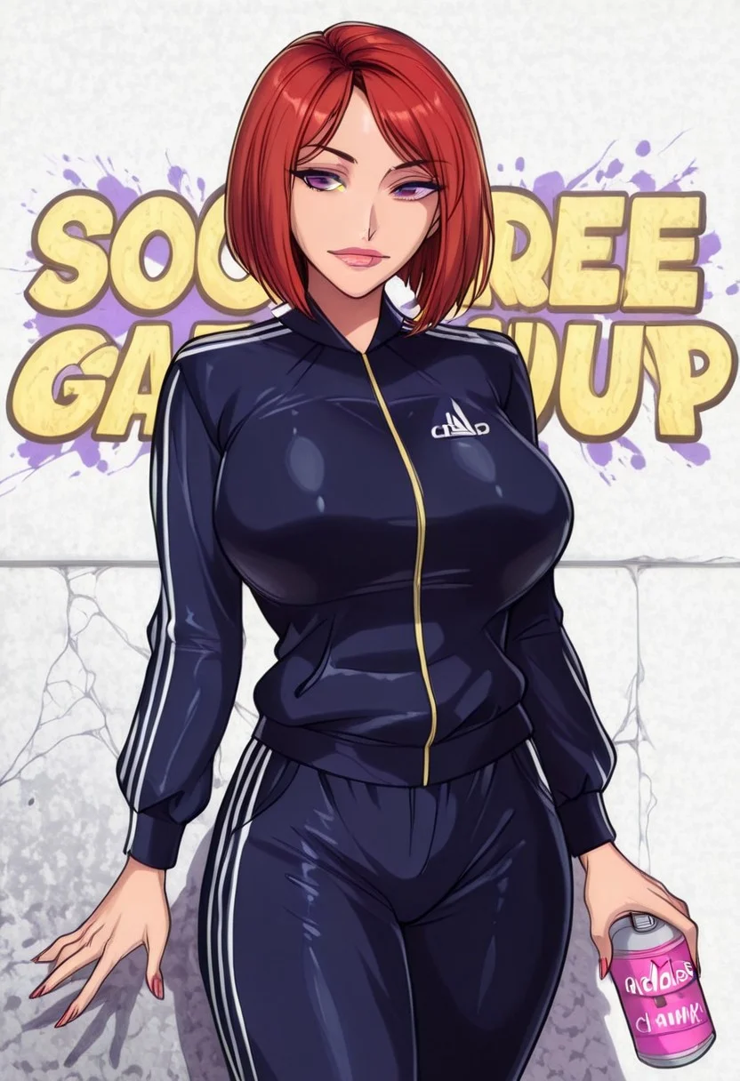 score_9, score_8_up,score_7_up, score_6_up, absurdres, masterpiece, perfect face, BREAK,
1girl, vaporware, shiny suit, shiny tracksuit, spray paint, wall graffiti, Adidas branding
intricate details, cinematic lighting, photorealistic, holographic, dramatic, photorealistic, realistic, ray tracing, crepuscular rays [32k, FXAA, CGI, post processing, full - HD, 8k]