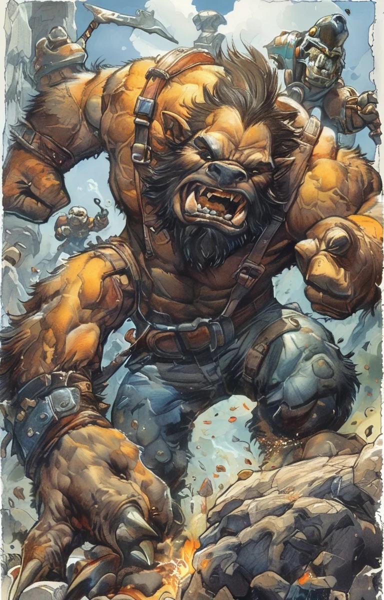 masterpiece,best quality,<lora:tbh297-sdxl:0.9>,illustration,style of Joe Madureira animals