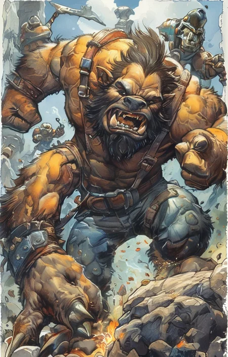 masterpiece,best quality,<lora:tbh297-sdxl:0.9>,illustration,style of Joe Madureira animals