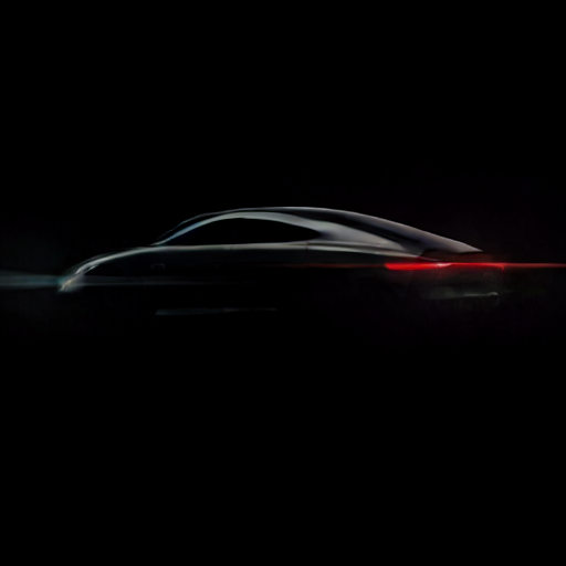 cover in black room, gray car, side view