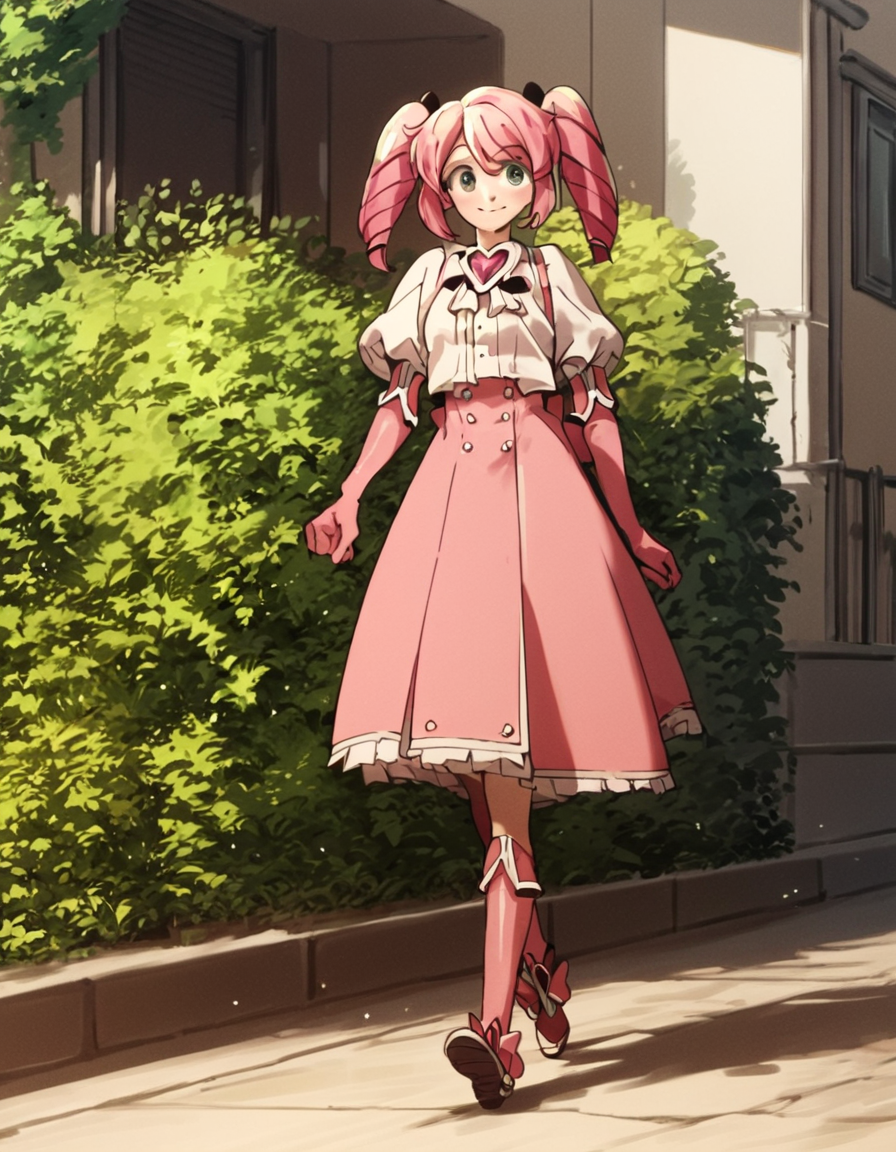 score_9, score_8_up, score_7_up, score_6_up, score_5_up, score_4_up, source_anime, , Haruka, solo, , magical girl, walking, smile