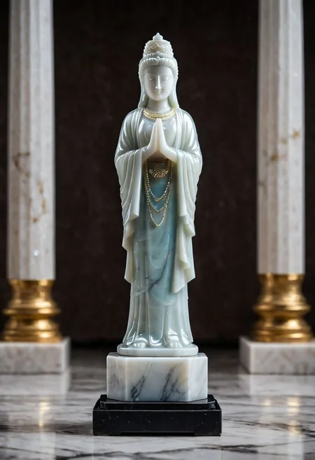 Fujifilm XT3, Sony A7 IV, (award winning photography) a marble simple stylized ishtar (figurine) made of opal (Kintsugi: 0.89) set on a pedestal in temple, glistening. in the background beautiful pillars, divine (iridescent: 0.79), opalescent textures, volumetric light, ethereal, sparkling, studio photo, highly detailed, sharp focus (highest quality: 1.39) (highest coherency: 1.39) (award winning photography), highly detailed photography, (muted colors, cinematic, dim colors, soothing tones:1.2), vibrant, insanely detailed, hyperdetailed, (dark shot:1.2), (vsco:0.3), (intricate details:0.9), (hdr, hyperdetailed:1.2) (vignette), sss, raw photo, fijifilm, kodak, cinematic film grain