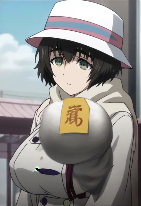 source_anime, official anime artwork, screencap, anime screencap, best quality, <lora:Mayuri_Shiina:1>solo girl, green eyes, thick eyebrows, Mayuri coat, white headwear, ,,,,,,,,,,,,,,,,,anime coloring, anime screencap, 1girl,Solo ,, anime,PUFFY nipple,huge breasts,,,official art, Uncensored ,Unedited ,,,,,,,,,,,,,,