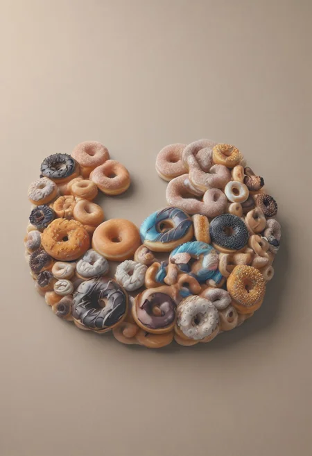 glas made of doughnuts