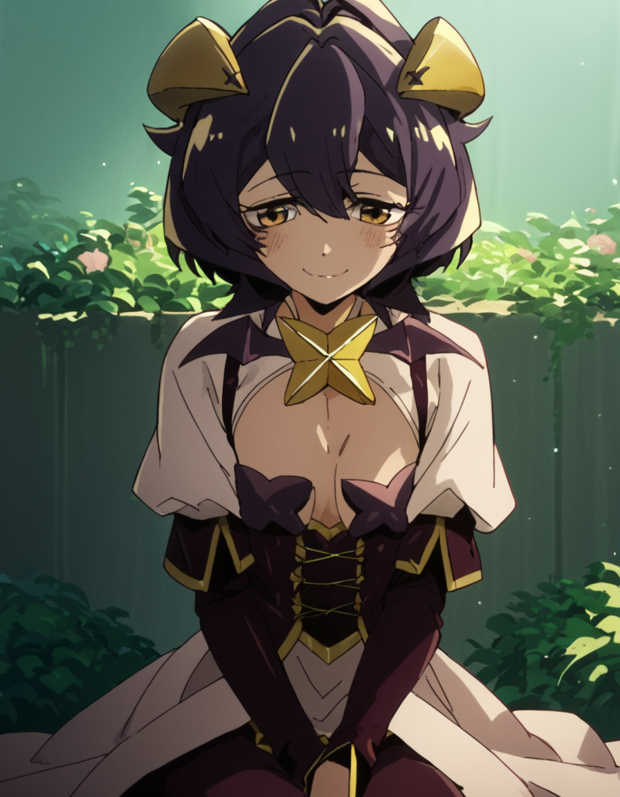 score_9, score_8_up, score_7_up, score_6_up, score_5_up, score_4_up, source_anime,  Utena, solo , magical girl, sitting, smile
