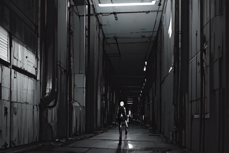 highly insanely detailed, masterpiece, top quality, best quality, highres, 4k, 8k, RAW photo, (very aesthetic, beautiful and aesthetic),  
tsutomu nihei,nihei_tsutomu,blame!,blame gakuen!,abara,TNstyle,sidonia_no_kishi,walkway,drainpipe,ventilation fan,ventilation shaft,wire,buildings,cables,tubes,industrial pipes,air conditioner,light particles,lantern,bridge,letterboxed,clouds,dark sky,black sky,dark background,no human,cyberpunk,blm,vast scenery,perspective, 
<lora:blameLora_v10:1>, 
(1girl:1.3), 
solo focus, 
deep magenta background,âââ