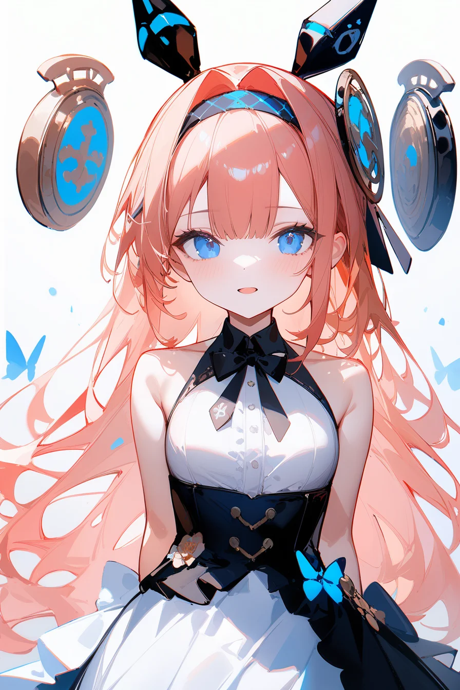 <lora:lishenna:1>,1girl,pink hair,blue eyes,dress,hair ornament,split-color hair,, masterpiece, best quality, very aesthetic, absurdres, omone hokoma agm,artist:ciloranko,artist:nai3
