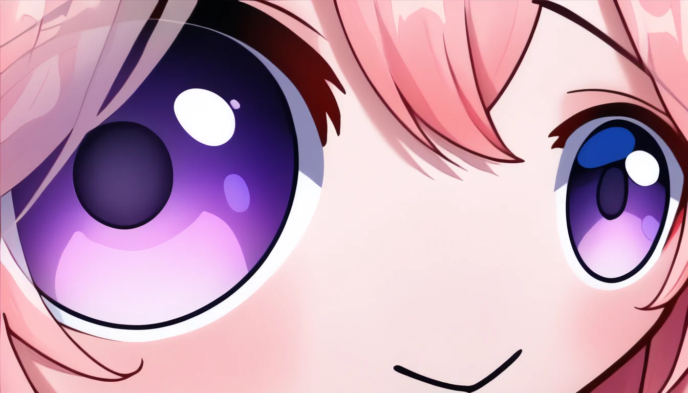 masterpiece, best quality, newest, absurdres, highres, eye focus, close-up, smile, closed mouth, portrait,  <lora:StareMeme_illusXLNoobAI_Incrs_v1-000008:1>, yae miko,