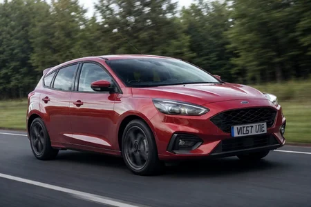 aesthetic photo of Ford Focus, in motion, perfect lighting, vibrant, high detailed, epic, motion blur