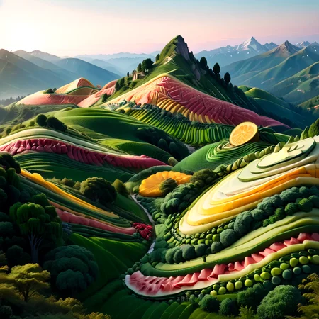 Masterpiece,absurd resolution,8k,high resolution,fruity,
high hills and mountains,
,<lora:Fruit_world_XL25:1>
