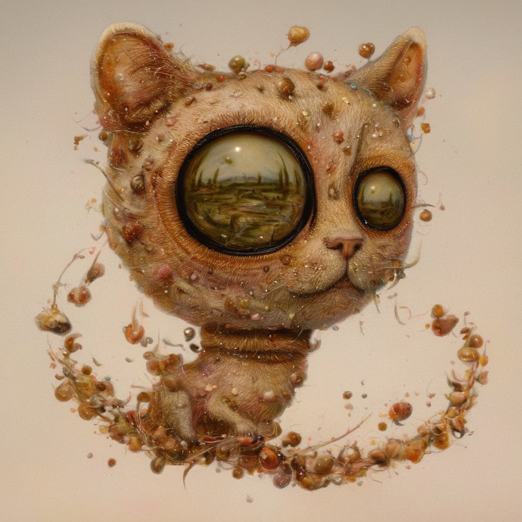 <lora:SDXL_Style_by_Naoto_Hattori_Sa_May_V4:1> Style by Naoto Hattori a  cat