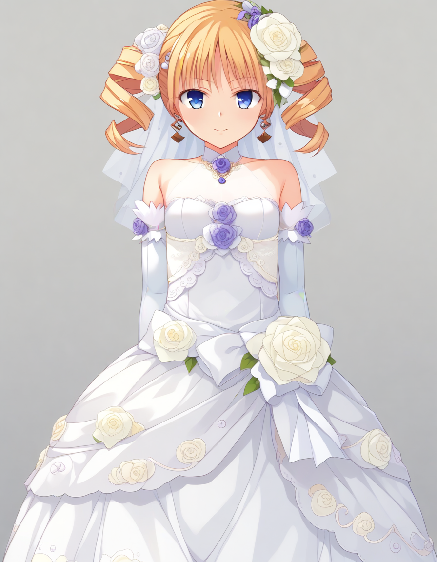 <lora:sousou_XL_pony_bf16_v1:1>1girl, sousou,wedding dress,, BREAK score_9, score_8_up, score_7_up, BREAK source_anime, best quality, masterpiece, uncensored,<lora:sdxl_lightning_4step_lora:1>(clear eyes:1.2),zPDXLpg,rating_explicit,clear eyes,beautful eyes,