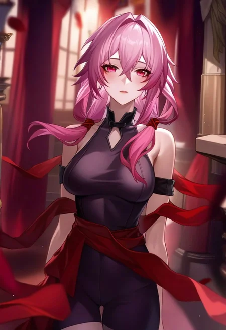 masterpiece, best quality, HONKAI STAR RAILWAY CHARACTER, 
1girl, extreamly detailed, beautiful detailed face, complex detailed background, BREAK, 
 INORI YUZURIHA