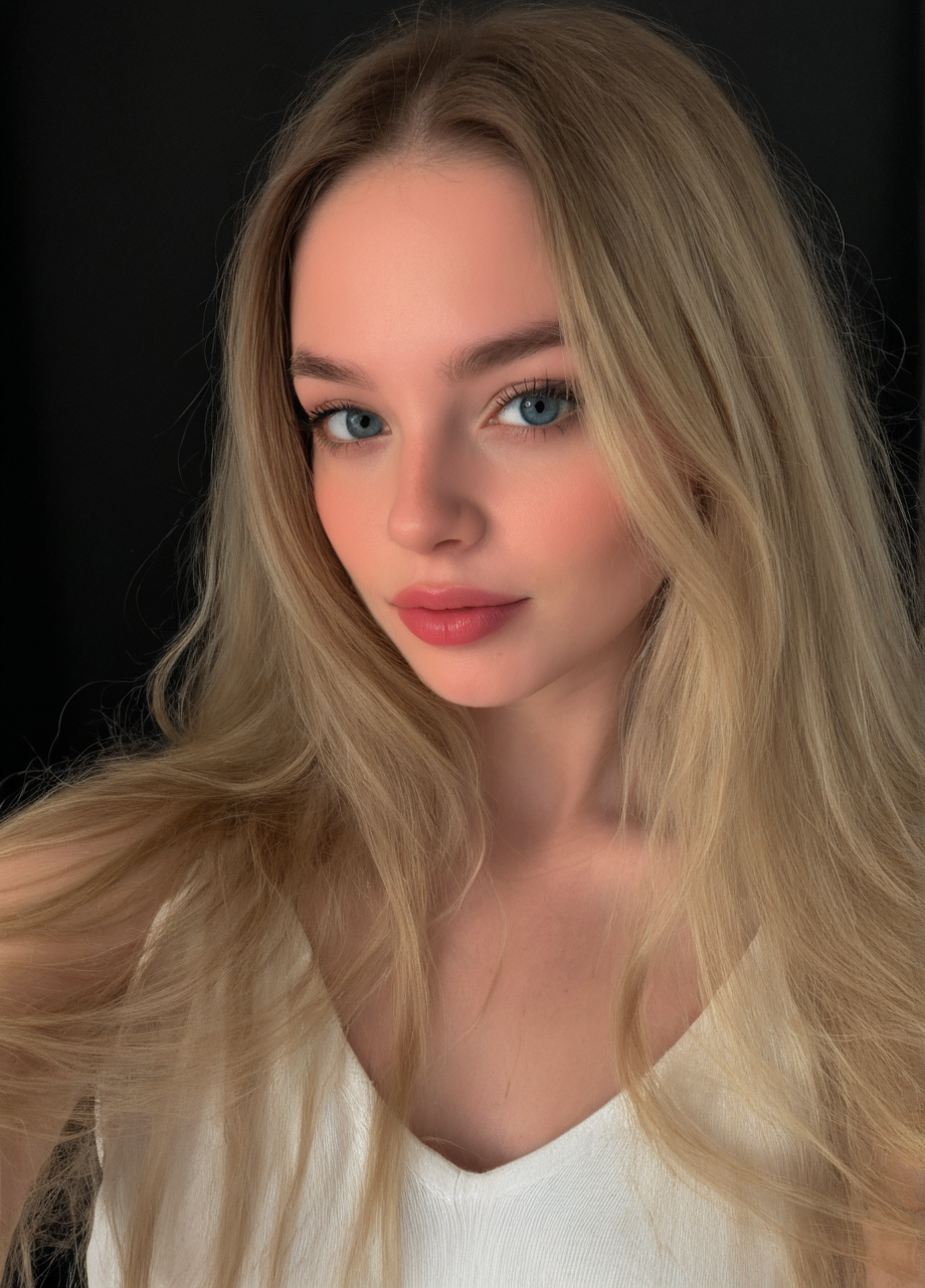 25yo girl, Ally, very long hair, [looking at viewer :0.3], close-up, volumetric lighting, dark background, subsurface scattering, <lora:Ally:1>, score_9, score_8_up, score_7_up, (best quality, high resolution:1.1), HDR, UHD, 64K, RAW photo, ultra-realistic, realism, (attention to detail, high detail:1.1), RAW, BREAK