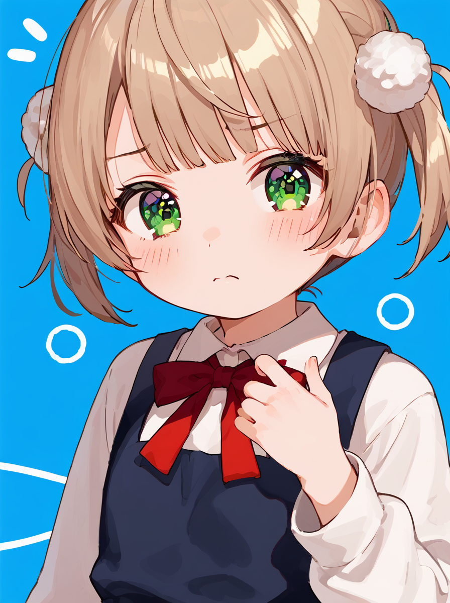 score 9, score 8 up, score 7 up, detailed background, shiny skin,
<lora:uimm.pony:1>,
uichan, 
blush, frown,