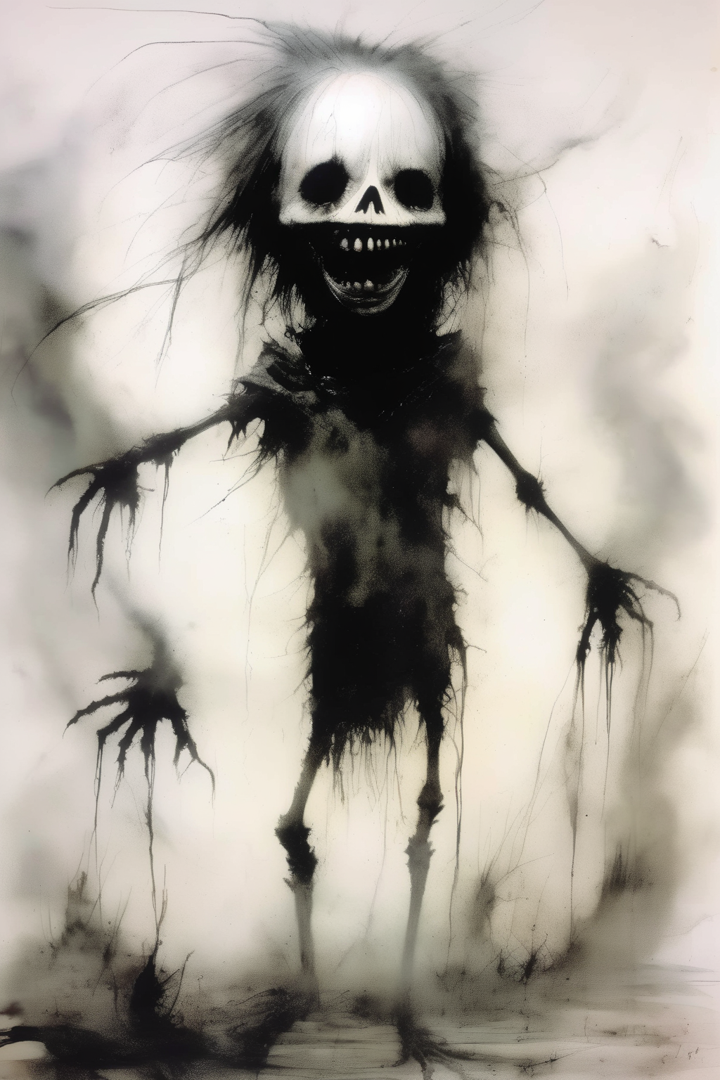 <lora:Stephen Gammell Style:1>Stephen Gammell Style - a horrifying image in the style of Stephen gammell